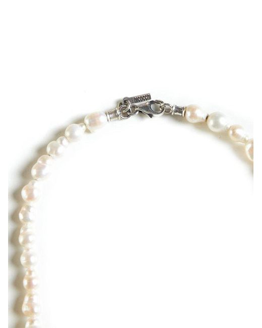 Emanuele Bicocchi White Baroque Pearl Necklace for men