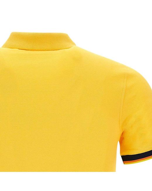 K-Way Yellow Short-sleeved Polo Shirt for men