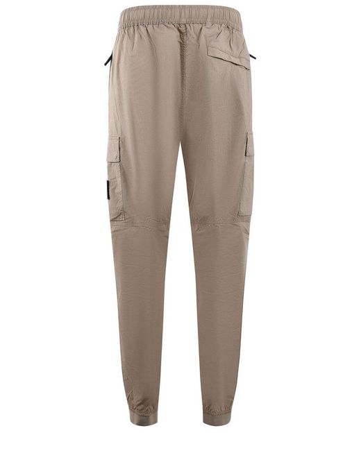 Stone Island Natural Logo Patch Cargo Pants for men