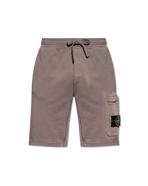 Stone Island Gray Cargo Trousers, for men