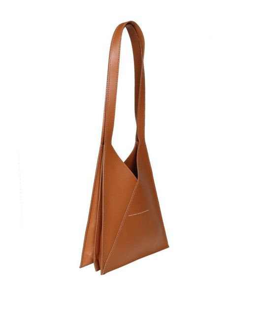 MM6 by Maison Martin Margiela Single stitch Long Strap Tote Bag in Brown Lyst