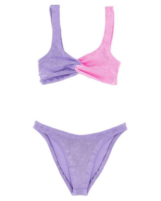 Hunza G Purple Duo Chelsea Two-piece Bikini Set