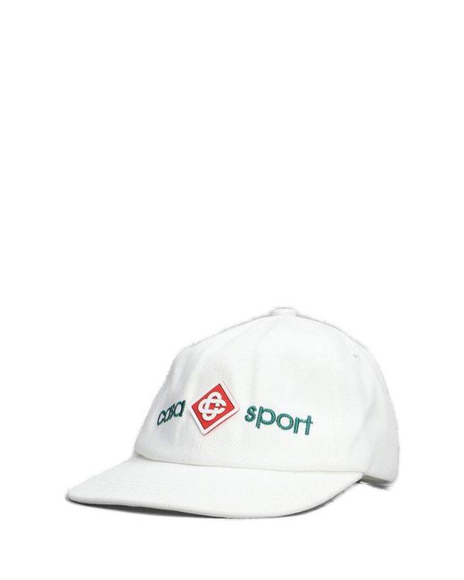 Casablancabrand White Casa Sport Logo Patch Cap for men
