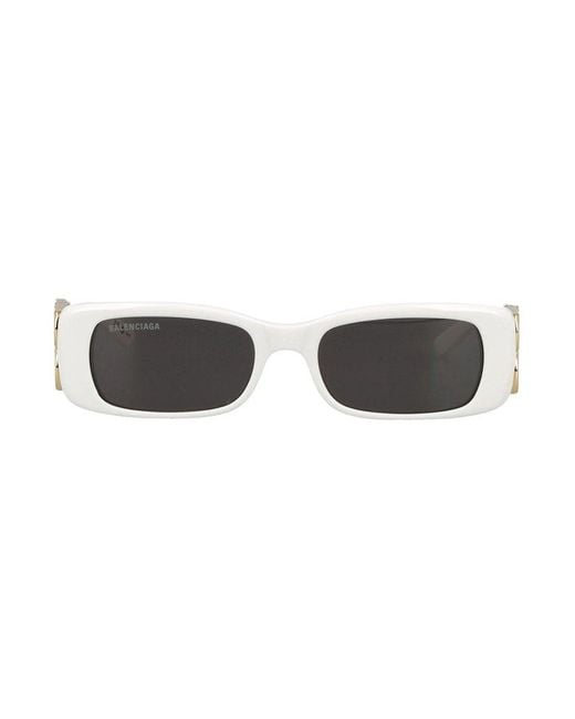 Balenciaga Black Dynasty Rectangle Sunglasses