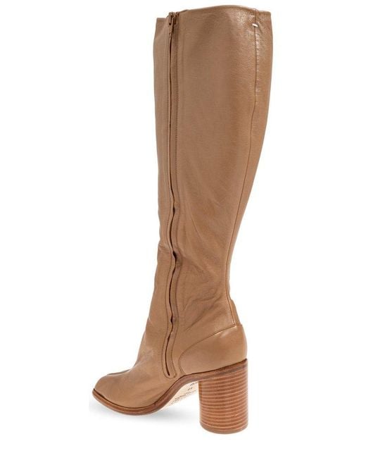 Maison Margiela Brown Tabi Knee-High Boots