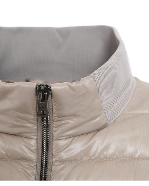 Herno Natural High-Neck Quilted Bomber Padded Jacket for men