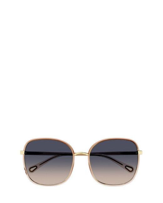 Chloé Blue Square Frame Sunglasses