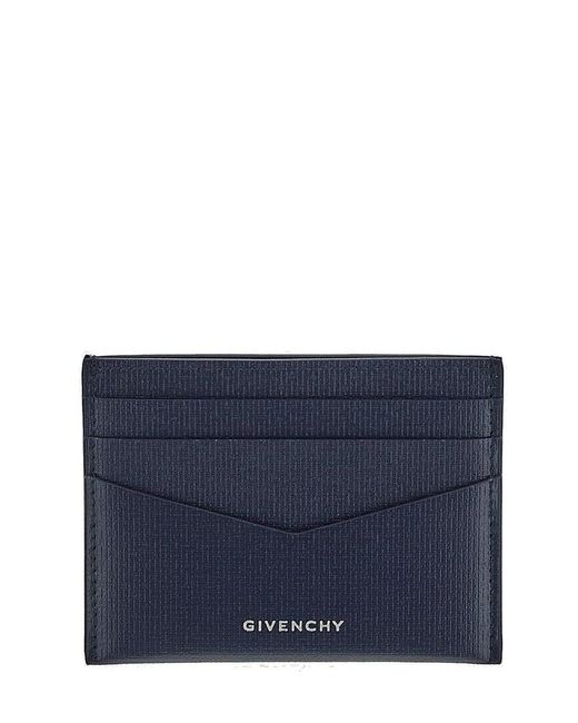 Givenchy Blue Leather Card Holder for men