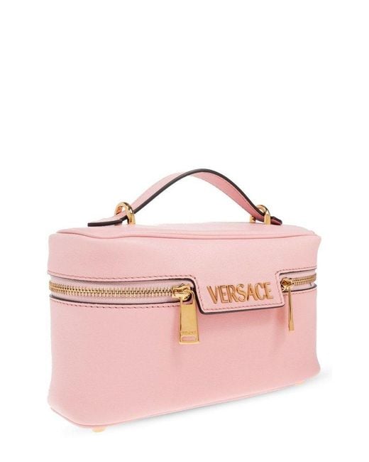 Versace Pink Tag Zipped Vanity Bag