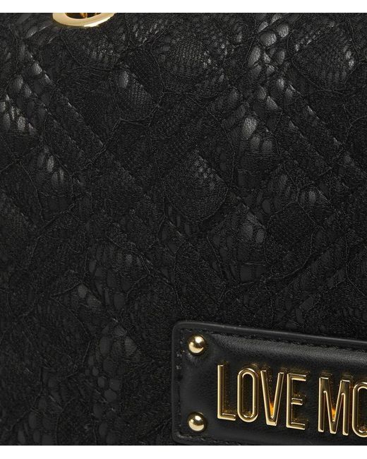 Love Moschino Black Logo Lettering Crossbody Bag