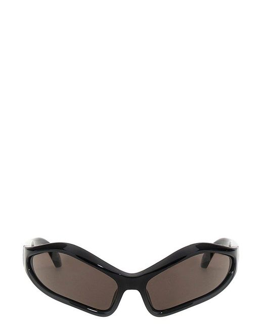 Balenciaga Brown Fennec Oval Sunglasses