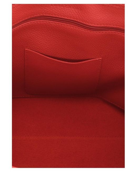 Longchamp Red Large Roseau Tote Bag