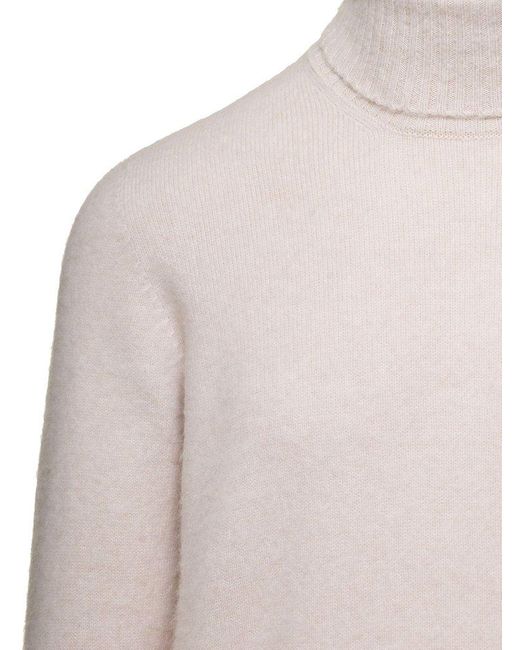 Tagliatore White High-neck Knitted Sweater for men