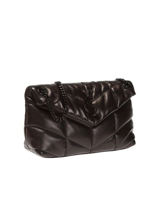 Saint Laurent Black ‘Loulou Puffer’ Shoulder Bag