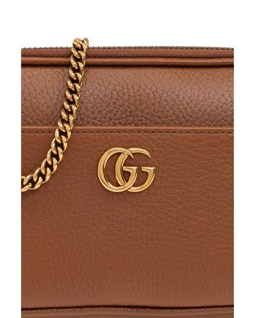 Gucci Brown 'double G Super Mini' Shoulder Bag,