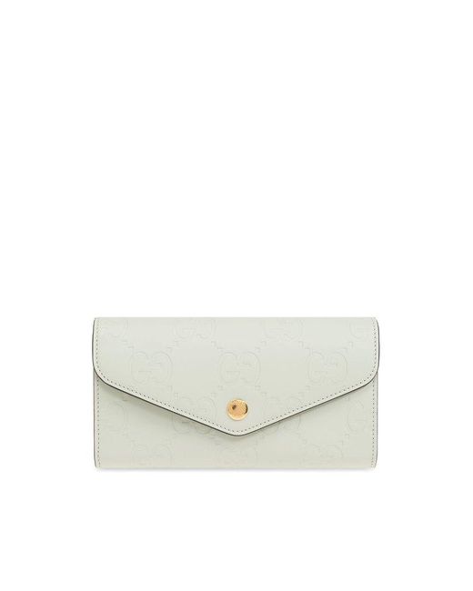 Gucci White Leather Wallet,