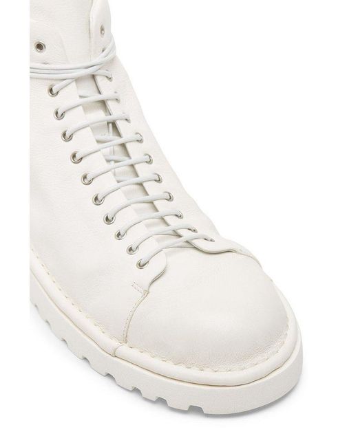 Marsèll White Pallottola Lace-up Ankle Boots for men
