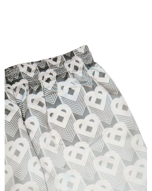 Casablanca Gray Gradient Heart Monogram Shorts for men