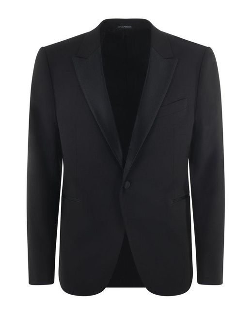 Emporio Armani Black Tuxedo Suit for men