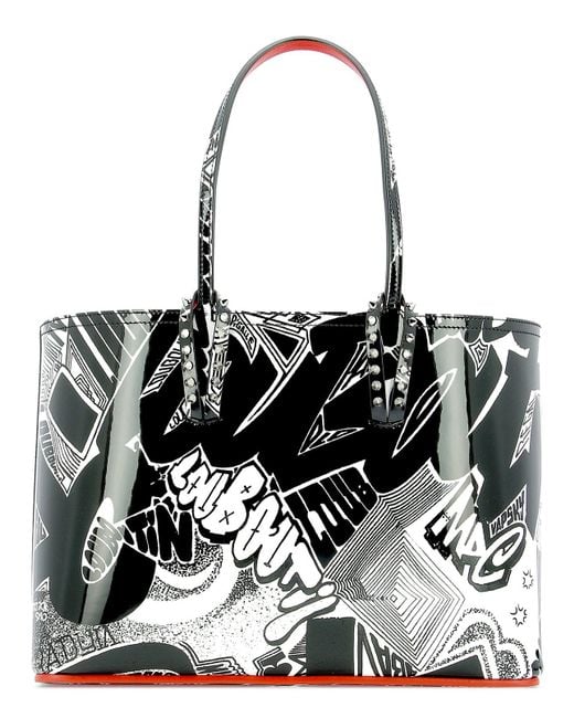 Christian Louboutin Black Cabata Graffiti Tote Bag