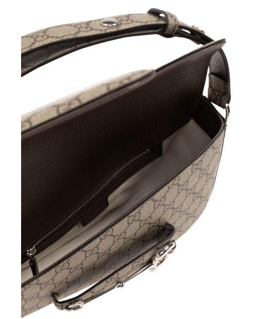 Gucci Natural 'horsebit 1955' Shoulder Bag