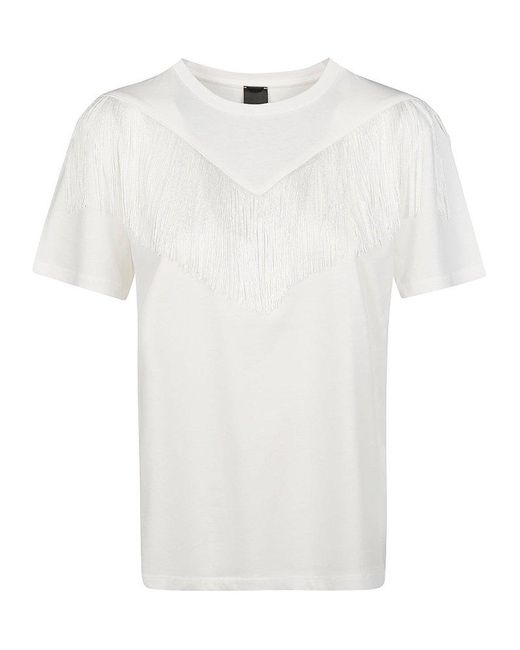 Pinko White Crewneck T-shirt