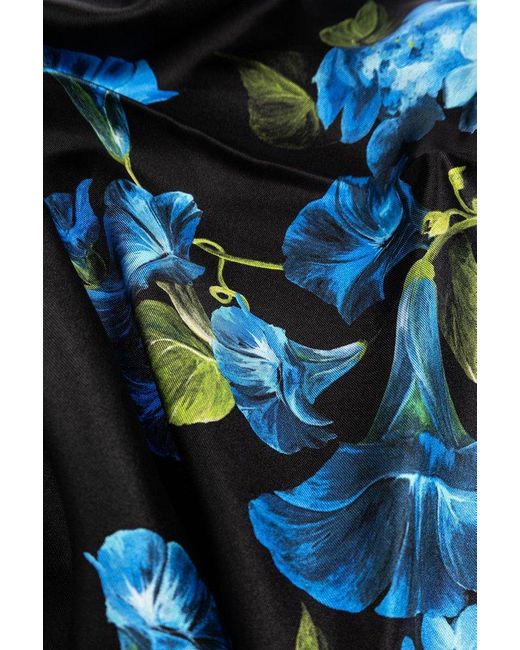 Dolce & Gabbana Blue Silk Shawl,