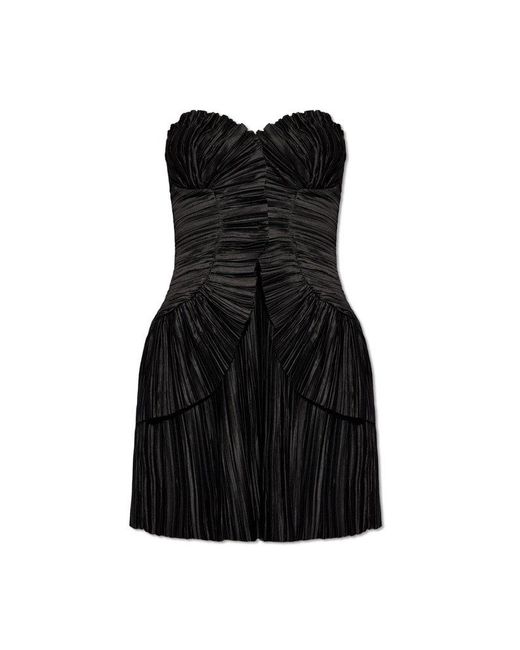Cult Gaia Black Pleated Dress 'Charlique'