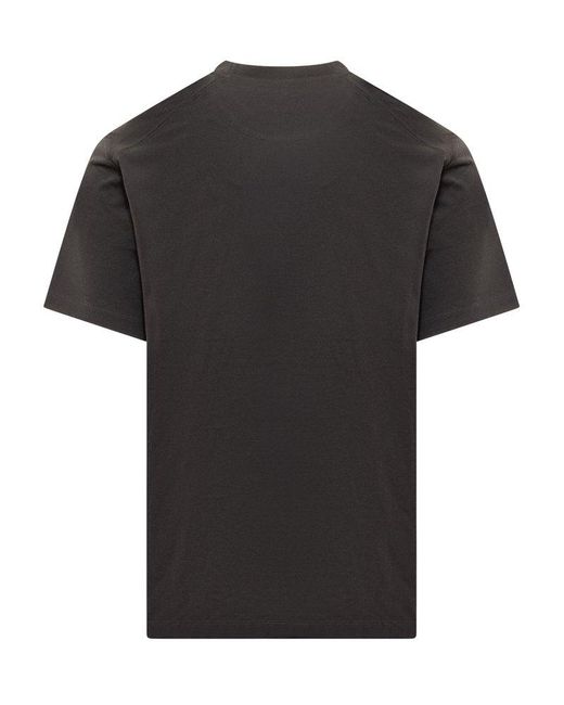 Y-3 Black Logo Printed Short Sleeved T-shirt for men