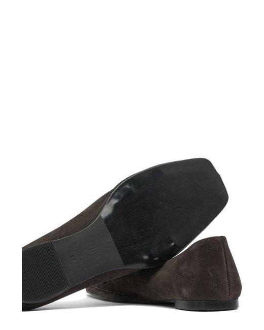 Alohas Black Sway Leather Ballet Flats