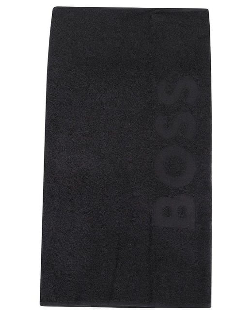 Boss Blue Logo Printed Drawstring Swim Shorts for men
