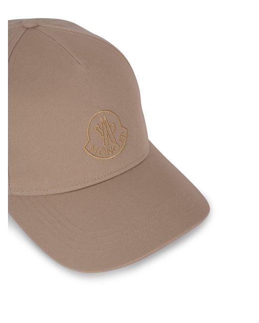 Moncler Brown Logo Embroidered Baseball Cap