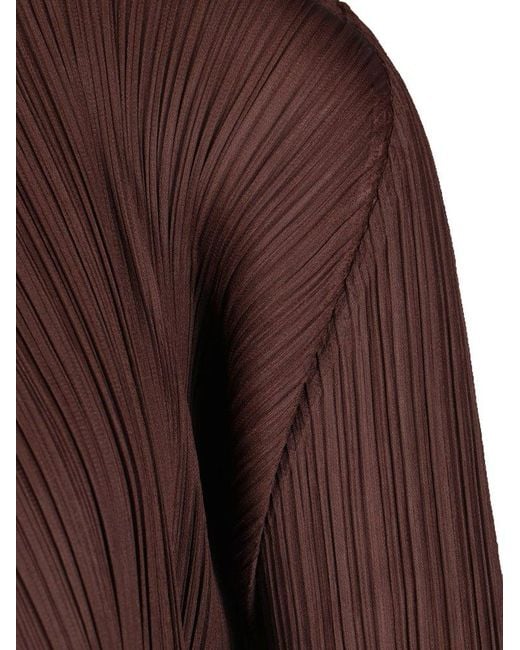 Pleats Please Issey Miyake Brown Monthly Colors March Cardigan
