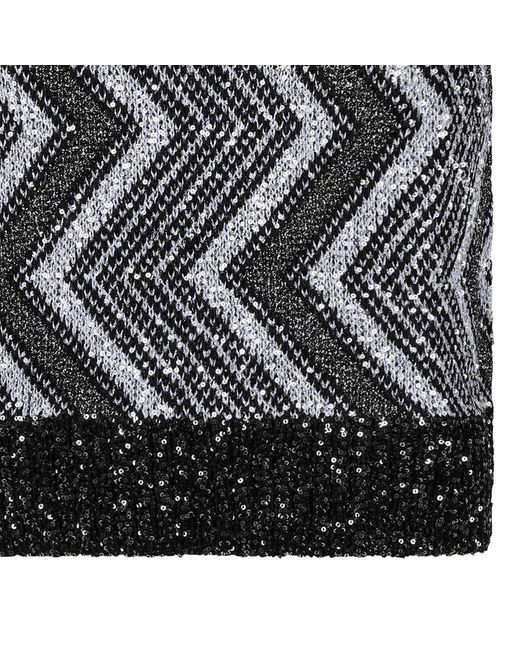 Missoni Black Macro Zig Zag Sequins Vest