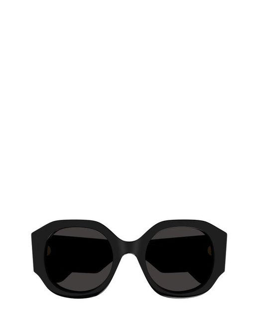 Chloé Black Round Frame Sunglasses