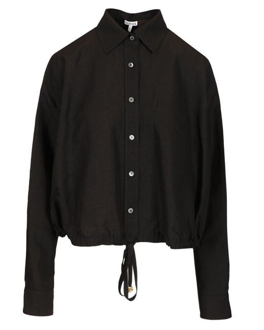 Loewe Black Viscose Shirt Shirts