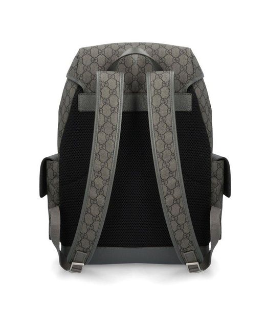 Gucci Gray Ophidia GG Medium Backpack for men