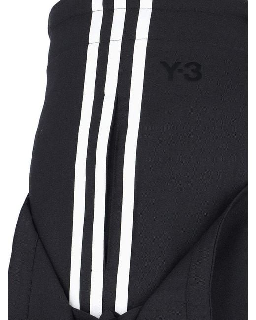 Y-3 Blue Stripe Detailed Layered Effect Pants