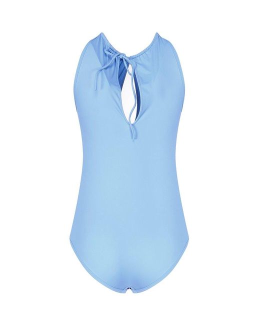 Bottega Veneta Blue Knot Detailed Stretch Swimsuit