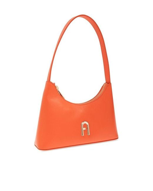 Furla Orange 'diamante Mini' Shoulder Bag,