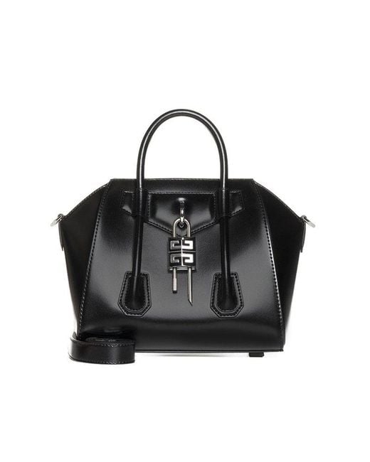 Givenchy Black Antigona Lock Mini Leather Bag