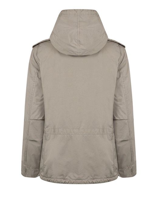 Aspesi Gray Drawstring Hooded Jacket