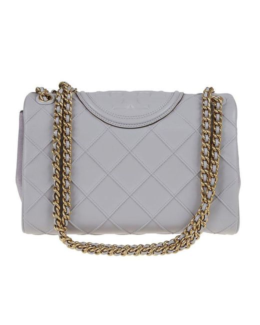 Tory Burch Fleming Soft Convertible Shoulder Bag in Grey Lyst Canada