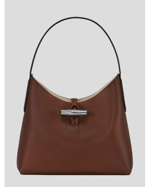 Longchamp Roseau Hobo Bag in Brown | Lyst