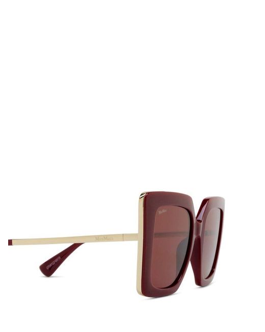 Max Mara Purple Square Frame Sunglasses