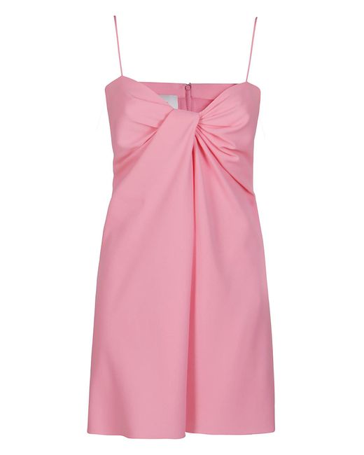 Valentino Pink Ruched Mini Dress