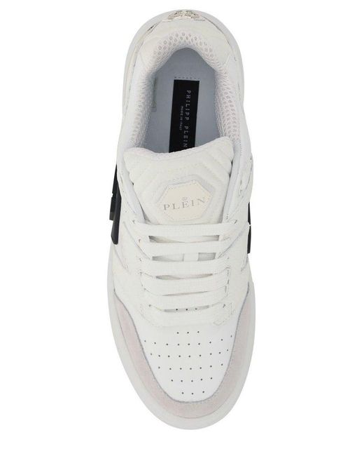 Philipp Plein White Phantom Lace-up Sneakers for men