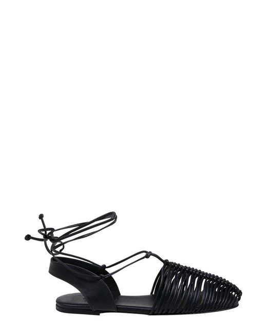Hereu Black Calm Ankle Strap Sandals