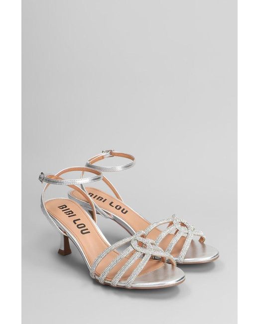 Bibi Lou White Embellished Buckled Sandals