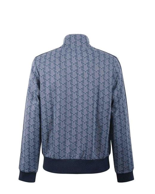 Lacoste Blue Paris Jacquard Zip-Up Track Jacket for men